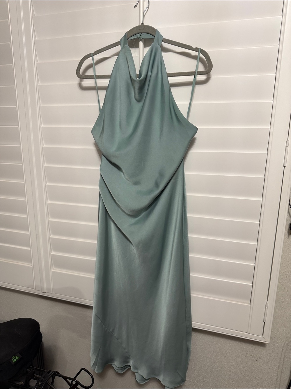 Aritzia Draped Halter Maxi Dress in Sage